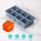 1/2 Cup Silicone Freezer Tray With Lid,Silicone Freezer Molds 3-Pack For meal prep & freezing of various sauces and other dishes, makes 24 perfect 1/2 cup portions cubes (Multicolor 3 Pack)