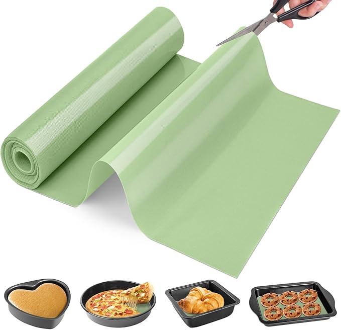 Cut to Size Silicone Baking Mat Roll-Best German Silicone - Heat Resistant Silicone Baking Macaron Mat,Non-stick Pastry Mat, Reusable Dough Mat for Rolling
