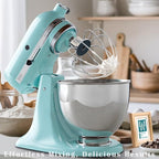 Heavy Duty Whisk Attachment for KitchenAid 4.5-5QT Tilt-Head Stand Mixers- Extra Thick Stainless Steel Wire Whip for Fast Whipping, Commercial Grade for Large Batches, Dishwasher Safe