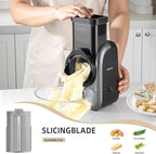 Electric Cheese Grater, Rotary Vegetable Slicer with 4 Interchangeable Drum Blades, Multifunctional Cheese Chopper Shredder for Kitchen Potato Veggie Salad Fruit etc