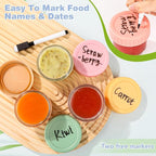40 Pack Glass Baby Food Storage Containers, 4 oz Leakproof Baby Food Jars with Lids, Small Glass Food Containers for Infant Baby, Freezer & Microwave Safe, BPA Free