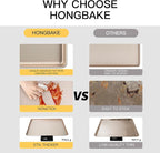 HONGBAKE 2 Pack Half Sheet Baking Pans,Non Stick Baking Sheet for Oven, 57% Thicker Carbon Steel Cookie Sheets for baking, 17.5" x 12" Cookie Trays