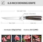 imarku Boning Knife, German High Carbon Stainless Steel Professional Grade Boning Fillet Knife, 6-Inch Deboning Knife, Pakkawood Handle for Meat and Poultry, Gifts for Men and Women