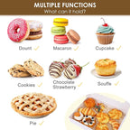 Moretoes 40pcs Cookie Boxes, 14x10x2.5 Inch Auto-Popup Bakery Boxes with Window, for Donuts, Pies, Cakes, Muffins, and Pastries