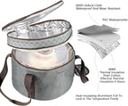 TMRIOPELP Tall Cake Carrier with Lid and Handle Insulated Cake Container Cake Transport Carrier Ideal for Pies Cupcakes and Pastries Perfect for Safe and Secure Cake Delivery (Grey, 12 inch)
