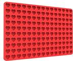 Mini Heart Chocolate Candy Molds Silicone, Silicone Heart Gummy Molds Fondan Molds with Scraper (S)