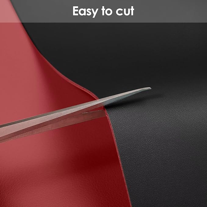 Desk Cover Protector - Used for Square Table Waterproof and Easy to Clean Good Flatness Easy to Used for Dining Table(Black+Wine Red 44x44)