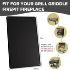 60 x 40 Inch Under Grill Mats for Outdoor Grill, Double-Sided Fireproof Grill Protector Pad, Waterproof, Oil-Proof, Indoor Fireplace/Fire Pit Mat, Easy-Clean BBQ/Grill Floor Mat for Deck & Lawn