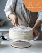 Kootek Aluminium Alloy Revolving Cake Stand 12 Inch Rotating Cake Turntable for Cake, Cupcake Decorating Supplies
