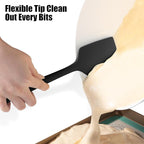 3-Piece Silicone Spatula Scrapers: Doosu 600°F Heat Resistant Food Grade Kitchen BPA Free Rubber Baking Cooking Tool Nonstick Utensil Set for Mixing, Scraping, Folding, Stirring, Serving (Multi-3)