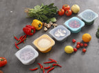 Stackable Silicone Artisan Pizza Dough Proofing Proving Containers with Lids pizza making accessories-4 pack-500ml portion (Yellow)
