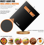 31pcs BBQ Grill Accessories Set for Men Dad, Heavy Duty Grilling Tools Gifts for Christmas, Stainless Steel BBQ Utensils Kit with Mats, Grill Brush in Carrying Bag Black