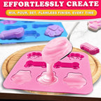 3Pcs Puppy Paw & Bone Silicone Molds - Non-Stick Candy Mold, Reusable Ice Cube Molds for Frozen Dog Treats, Chocolate, Jelly, Biscuit - Food Grade 2-in-1 Dog Treat Mold for Baking and Freezing