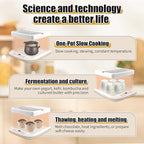 Folding Bread Proofing Box &Slow Cooker 0-120℃ Temp Control &10H Timer Designed for Home Baking Suitable for Bread Fermentation,Bread Baking,Pizza,Yogurt,Chocolate Tempering,Stews,Tea
