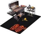 80X48 Inches Extra Large BBQ mats for outdoor grill - Fireproof Deck and Patio Protector, Waterproof and Oil-Proof Barbecue Grill Mat