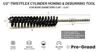 TwistFlex 1/2" 120SC Cylinder Hone | 0.5” (12.7mm) Flexible Cylinder Honing & Deburring Tool for Hole Diameters 0.46"- 0.51" | Silicon Carbide 120 Grit | Pack of 1