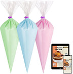 Kootek Piping Bags, Disposable Pastry Bags 16 Inch, 100 Pcs Anti Burst Large Icing Piping Bags for Cookie Frosting Cake Decorating Baking Supplies