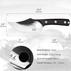 SHANGDAO Boning Knives, 6 ″ Viking Boning Knife for Meat Cutting, High-carbon steel Chopper Knife, Forged Blade & Wood Handle, Hand Forged Full Tang Knife