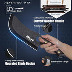 Huusk Hand Forged Meat Cleaver - Japanese Cooking Black Butcher Knife for Meat Cutting, Full Tang Cleaver Knife for Kitchen, Camping Thanksgiving Christmas Gifts