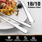 KINGSTONE 18/10 Stainless Steel Flatware, 20-Piece Forged Silverware Set for 4, Mirror Polished Cutlery Set Dishwaher Safe for Home, Restaurant, Wedding, Party