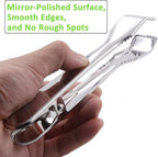 Ice Tongs for Ice Bucket 6-3/4 Inch - Premium 18/8 Stainless Steel Ice Tongs with Teeth for Ice Sugar Cubes Tea Party Coffee Bar Serving