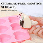 2 Inch Heart Shaped Silicone Molds for Chocolate, Candy, Gummy, Soap (Set of 2, Pink)