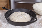 Saint Germain Bakery Premium Round Bread Banneton Basket with Liner - Perfect Brotform Proofing Basket for Making Beautiful Bread (8 inch)