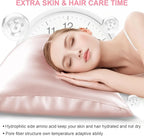 Mulberry Silk Pillow Cases 2 Pack Standard Size 20x26 Inches with Hidden Zipper, Ultra Smooth and Soft Breathable Cooling Silk Satin Pillowcase Set of 2, Better for Hair and Skin, Gifts for Women Men