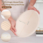 Deluxe Sourdough Starter Kit with Wood Pulp Round & Oval Bannetons & Personalized 34 oz Sourdough Starter Jar Air Flow Lid, Bread Sling Scrapers & Bag Complete Sourdough Bread Baking Supplies