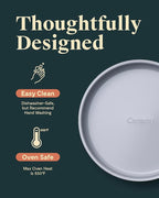 Caraway Non-Stick Ceramic 9” Circle Pans - Naturally Slick Ceramic Coating - Non-Toxic, PTFE & PFOA Free - Perfect for Birthday Cakes, Tartes, & More - Sage