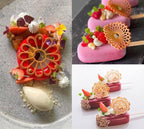 Embossing Lace Fondant Molds, Multi Circle Flowers Lace Mat Wedding Cake Decoration Tool, Rattan Shaped Cupcake Mat Silicone Molds Set of 3