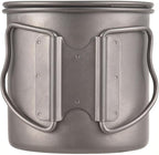 Gooseneck Coffee Kettle, 400ml Pour Over Kettle Ti Folding Handle Water Kettle with Lid
