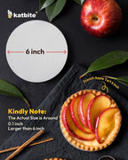 Katbite 400Pcs 6 Inch Parchment Paper Rounds, Round Parchment Paper for Cake Baking, Patty Separating, Tortilla Wrapping(2 Pack of 200Pcs)