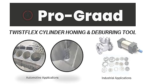 TwistFlex 1/2" 120SC Cylinder Hone | 0.5” (12.7mm) Flexible Cylinder Honing & Deburring Tool for Hole Diameters 0.46"- 0.51" | Silicon Carbide 120 Grit | Pack of 1