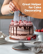 Kootek 51 Pcs Cake Decorating Kit, 12" Aluminum Alloy Cake Turntable, 10 Numbered Icing Tips, Offset and Straight Spatulas, Cake Leveler, Pastry Bags Baking Supplies
