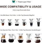 Pour Over Coffee Dripper, Triple Layer Stainless Steel Pour Over Coffee Dripper, Portable Coffee Maker With Detachable Cup Stand, 2-4 Cup Paperless Reusable Pour Over Coffee Filter Non-plastic