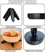 Wooden Trivets for Hot Dishes, Tree Shape Trivet Set, 4 Walnut Wood + 1 Stand stored Like a Christmas Tree,Foldable Kitchen Wooden Trivet,for Hot Dishes、Pot、Bowl、Teapot、Hot Pot Holder (Black)