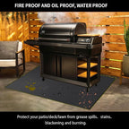 40x60 Inch Under Grill Mat for Outdoor Grill Deck Patio Protector Extra Large Silicone Fireproof Waterproof Oil-Proof Fire Pit Matt BBQ Barbecue Pad