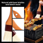 4 Pack Silicone Basting Pastry Brushes with 2 Wood Handle Culinary Oil Brushes, Heat Resistant Brush Set, Perfect for BBQ Sauce Barbecue Butter Grill Baking Kitchen Cooking, BPA Free & Dishwasher Safe