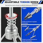 DASBET Engine Brake Cylinder Hone | Engine Cylinder Hone Tool for Grinding Holes Adjustable Deglazer 2" to 6-1/2" Diameter with Extra 3-Piece 3'' Long Stones 220 Grit (3")