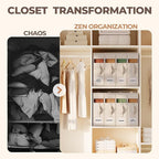 8Pack Linen Sheet Organizers for Linen Closet - King/Queen Size Bedding Storage Boxes with Clear Window | Foldable, Dustproof Sheet Storage Organizer for Blankets & Sheet Sets,Off-white