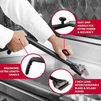 Chef Master Stainless Steel Replacement Blade Griddle Scraper, 5 1/2" Wide x 1.2mm Thick Stainless Steel Reversible Blade, Fits Most Scrapers, Double Beveled Edge for Chrome Griddle by FryOilSaver Co.