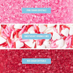 Sweets Indeed Frosting Kit plus Sprinkles Frosting Tubes nozzles 11.71 ounces Perfect for baking and cookie decoarting (Vday Decorating Kit)