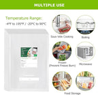 Bonsenkitchen Precut Vacuum Sealer Bags, 100 Gallon 11" x 16" Food Sealer Bags, Food Grade, BPA Free, Heavy Duty, Customized Vacuum Bags for Vac Storage, Meal Prep or Sous Vide Cooking, VB3214