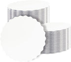 qiqee 13 Inch White Wave Cake Boards Round 15-Packs Circles Rounds Base Food-Grade Cardboard Wave Cake Plate（Thinner But Stronger）