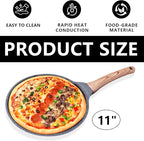 Nonstick Crepe Pan, 11Inch Granite Coating Dosa Pan Pancake Flat Skillet Tawa Griddle, 4 Pcs Kitchen Pancake Grill Pans Set, Fry Pans for All Stoves (11 Inch)
