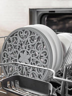 SMARTAKE 3 Set Silicone Trivet Mats, Multi-Use Carved Trivet Mat, Insulated Non-Slip Durable Kitchen Mats, Flexible Modern Kitchen Table Mat, for Hot Dishes, Pots, Dining Countertop, Grey, STM413H