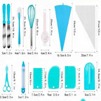 322 Piece Wilton Framing Mouth Starter Cake Decorating Baking Set with Cake Rotator + Offset Spatula + Wilton Decorating Framing Mouth Set, Baking Tools Cake Making Set