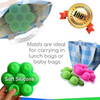 GOKCEN's Silicone Egg Bite Molds [2 Pack] Instant Pot Accessories - Fit Instant Pot 5,6,8 qt Pressure Cooker - Food Freezer Tray with Lid - Reusable Storage Container (Pink & Green - Egg Bite Mold)