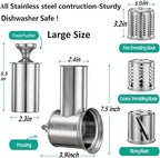 Slicer Shredder Attachment for KitchenAid Mixers, Stainless Steel Cheese Grater Salad Maker Accessories with 3 Cutting Blades,Dishwasher Safe!